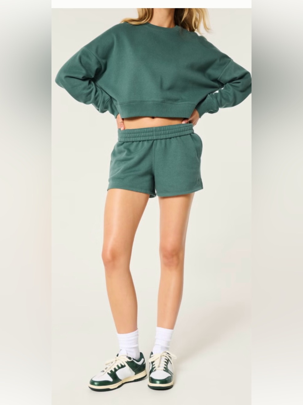 Heather Gray Women's Lounge Shorts and matching Top M